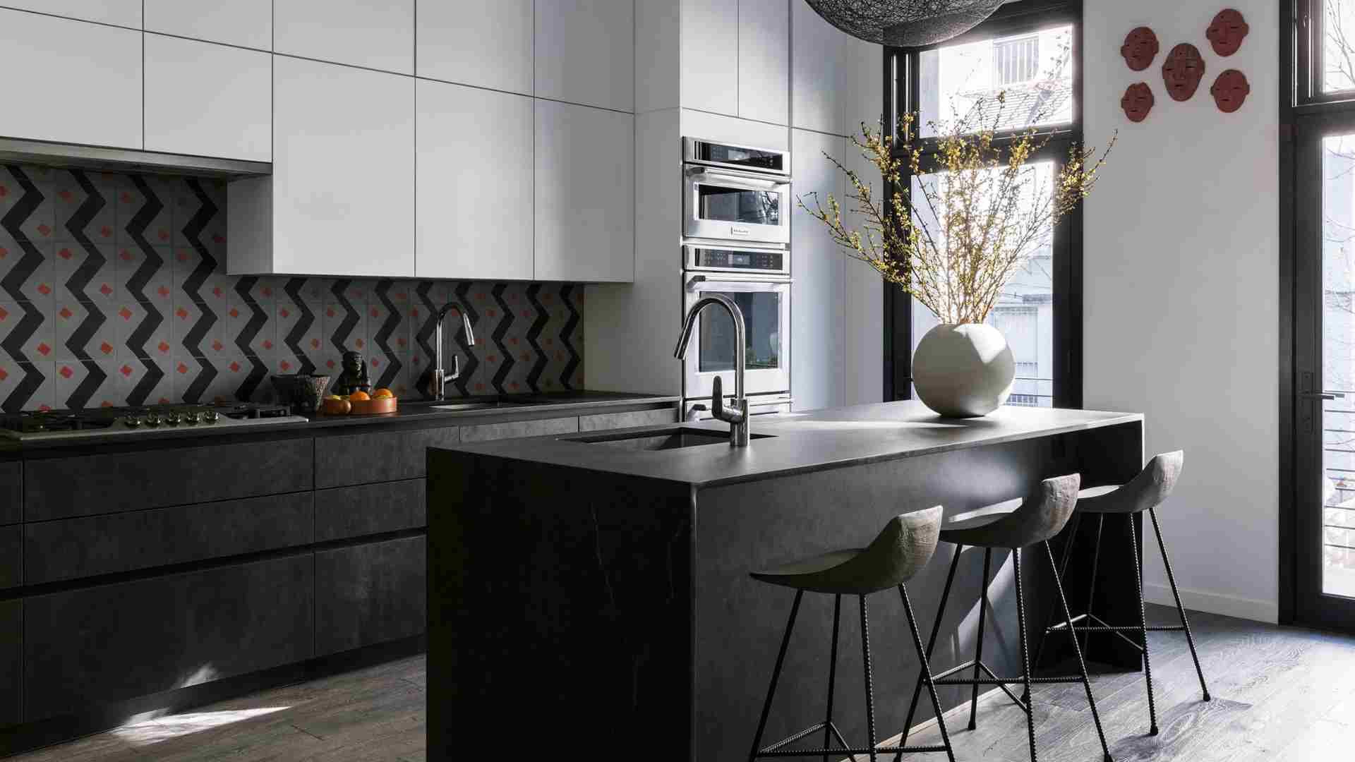 black and white cabinets