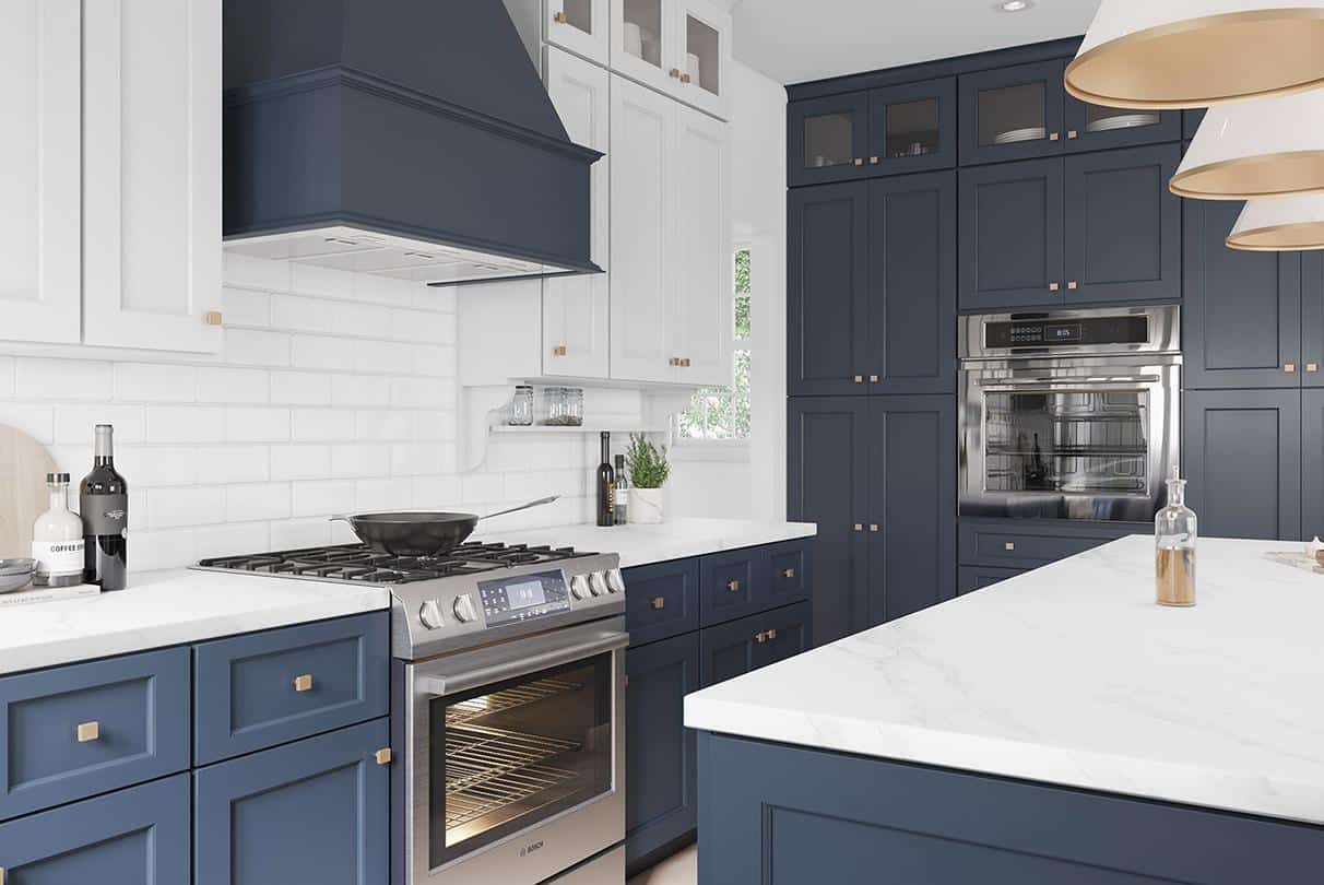 Two-toned kitchen cabinets 